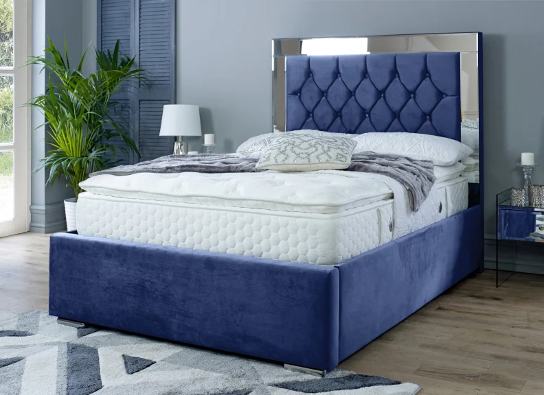 Chesterfield Mirrored Velvet Beds - Image 64