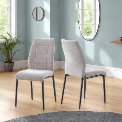 Chilton Chair – Grey Fabric with Ergonomic Backrest (BOX OF 4)
