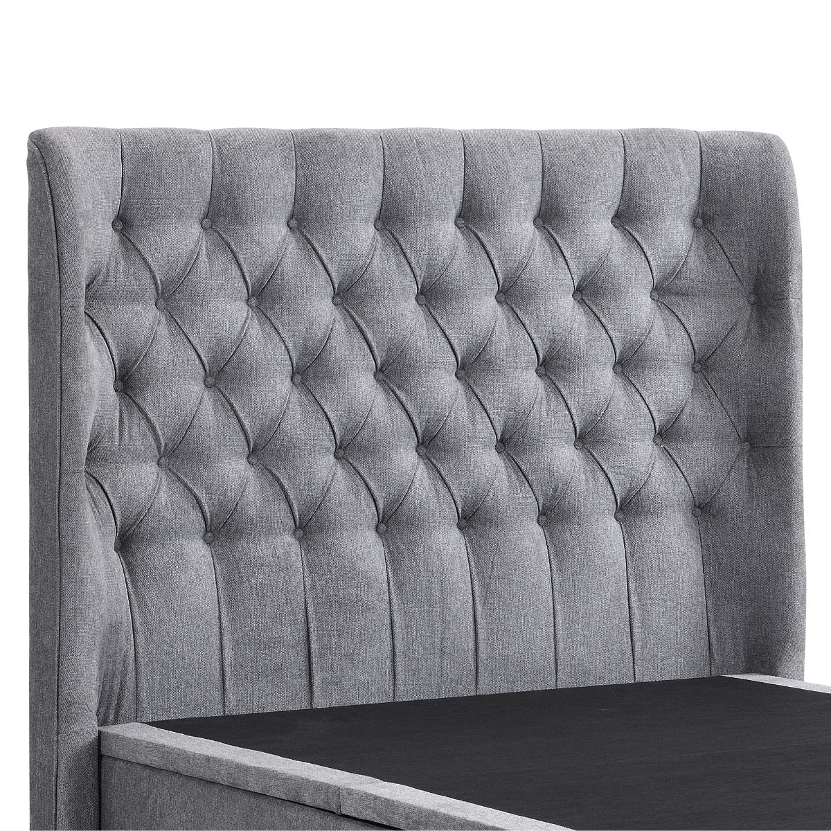 Clara 5ft Bed – Grey Gas Lift Storage Frame with High Headboard - Image 6
