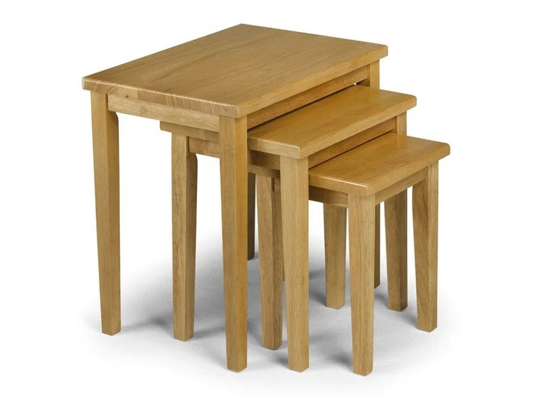 Cleo Table Nests – Solid Rubberwood Design with Three Tables (JBN) - Image 13