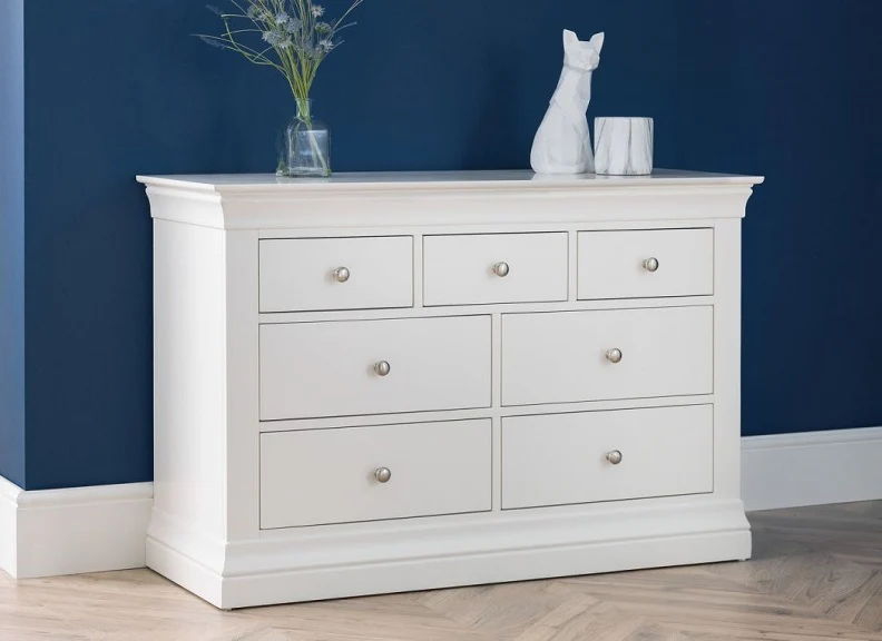Clermont White 3+4 Wide Chest