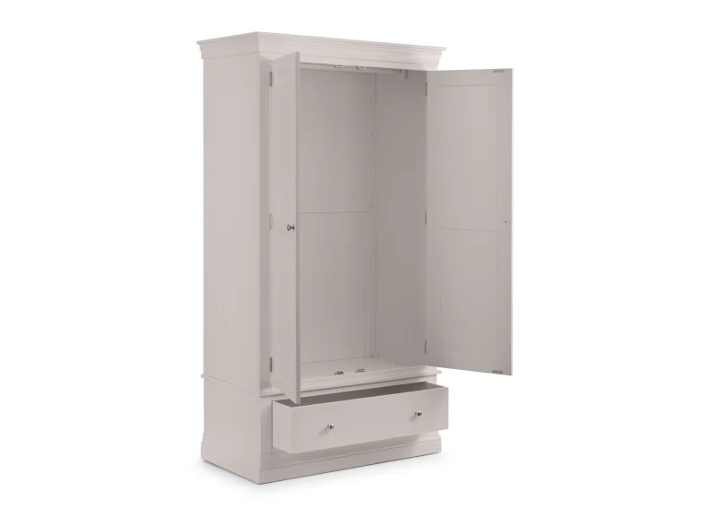 Clermont Grey Two Door Wardrobe - Image 8