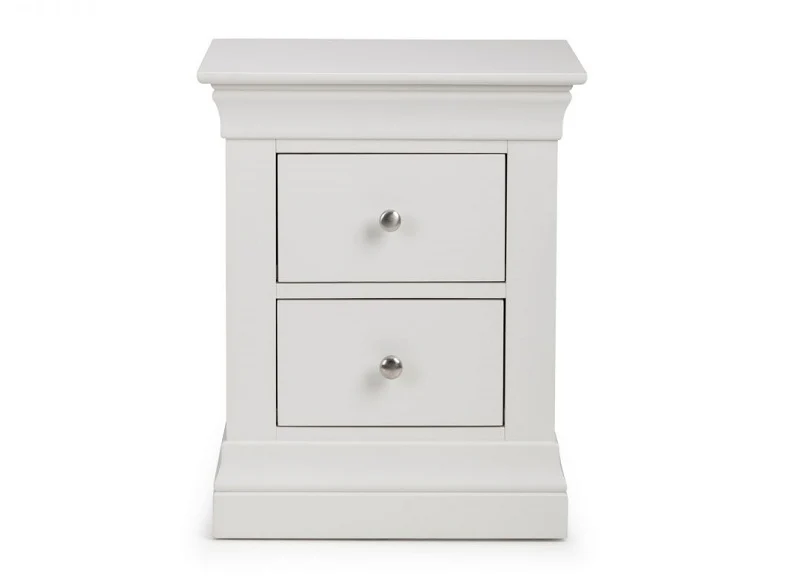 Clermont White Two Drawer Bedside - Image 3