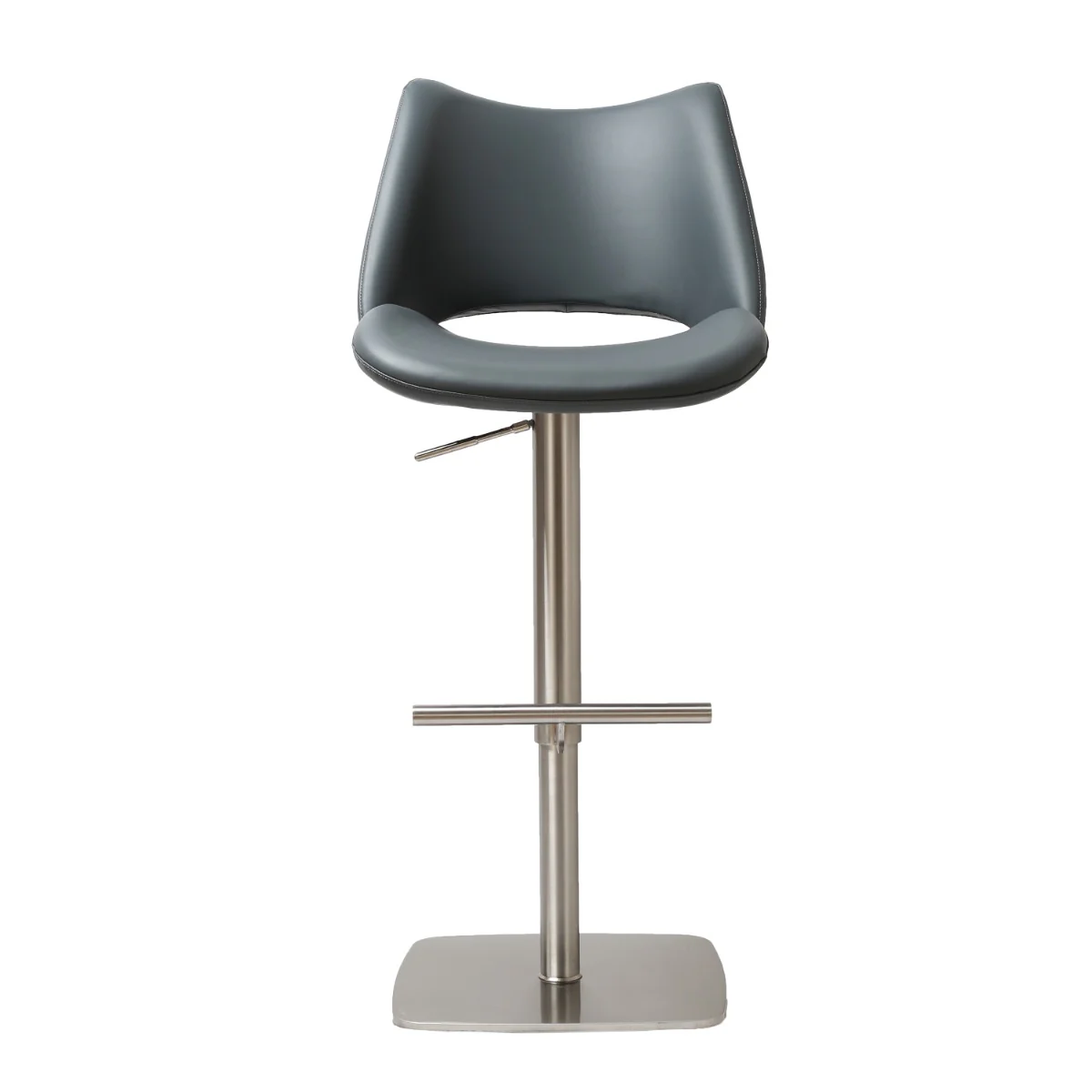 Contour Barstool – Slate Grey PU with Gas-Lift Adjustment