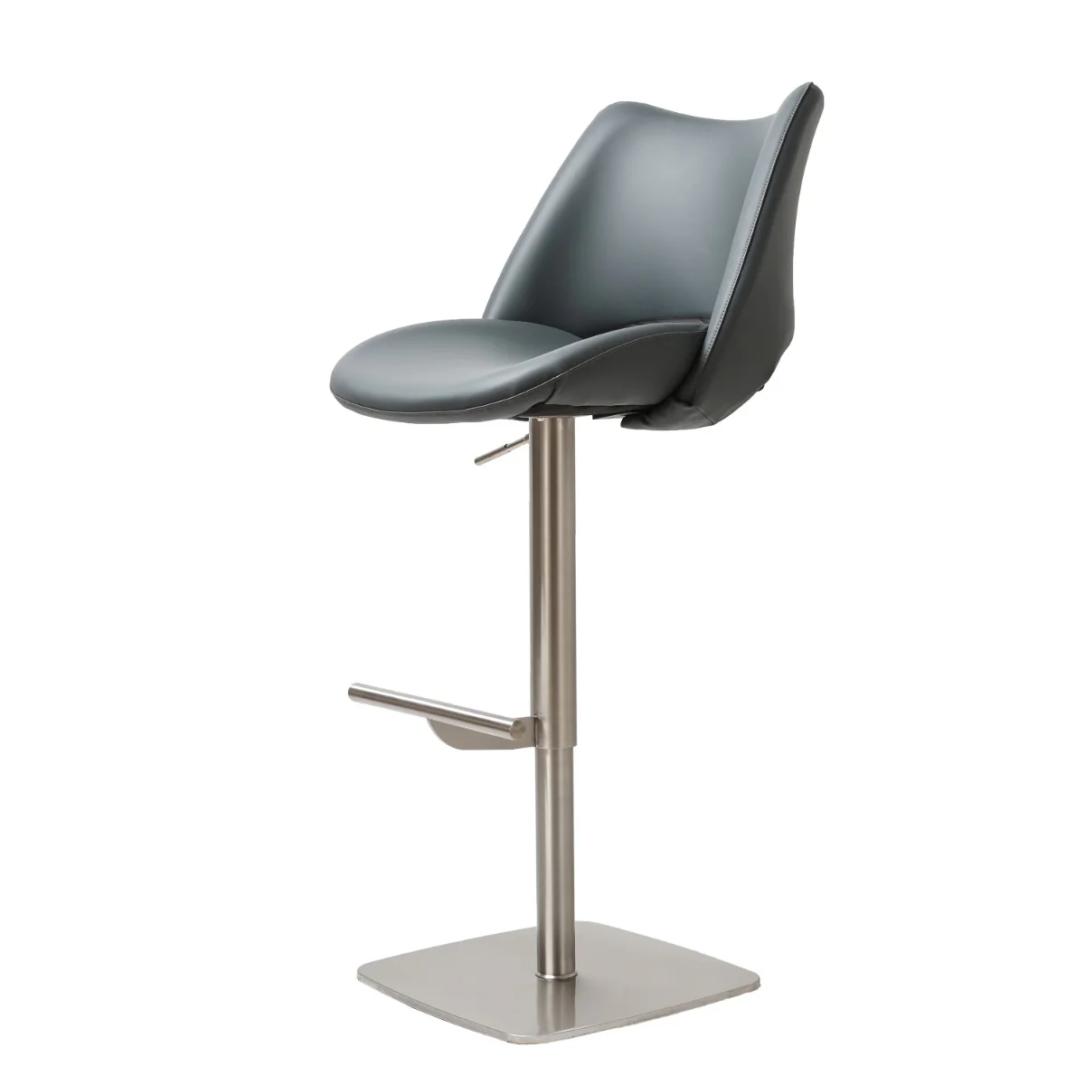 Contour Barstool – Slate Grey PU with Gas-Lift Adjustment - Image 7