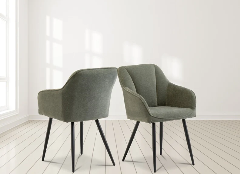 Camilla Kass White Dining Table & Six Hugo Dining Chairs - Image 5