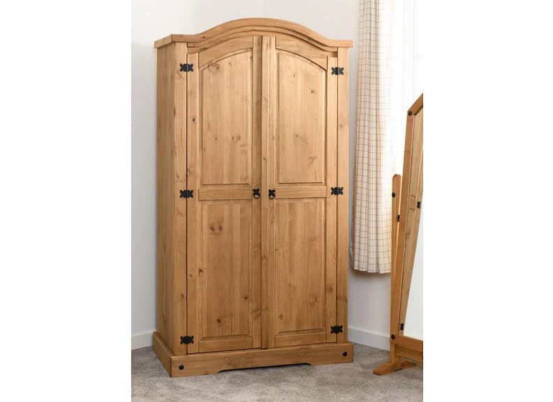 Corona Pine Bedroom Triple – Distressed Finish with Metal Handles - Image 9
