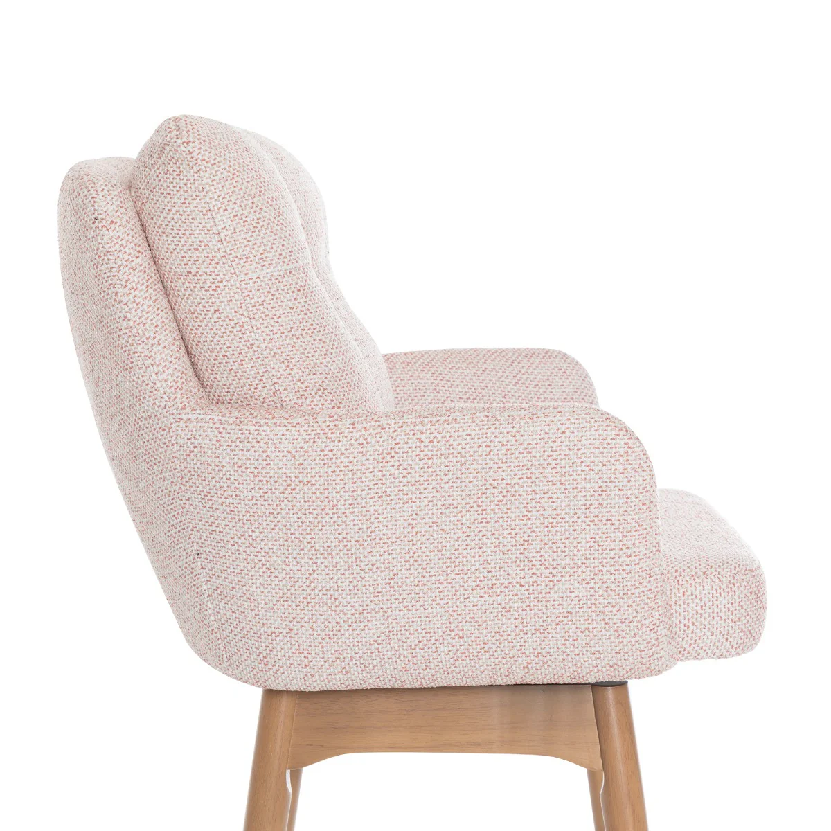 Cotswold Fabric Counter Stool Set of 2 – Blush Pink with Auto-Swivel Seat - Image 5