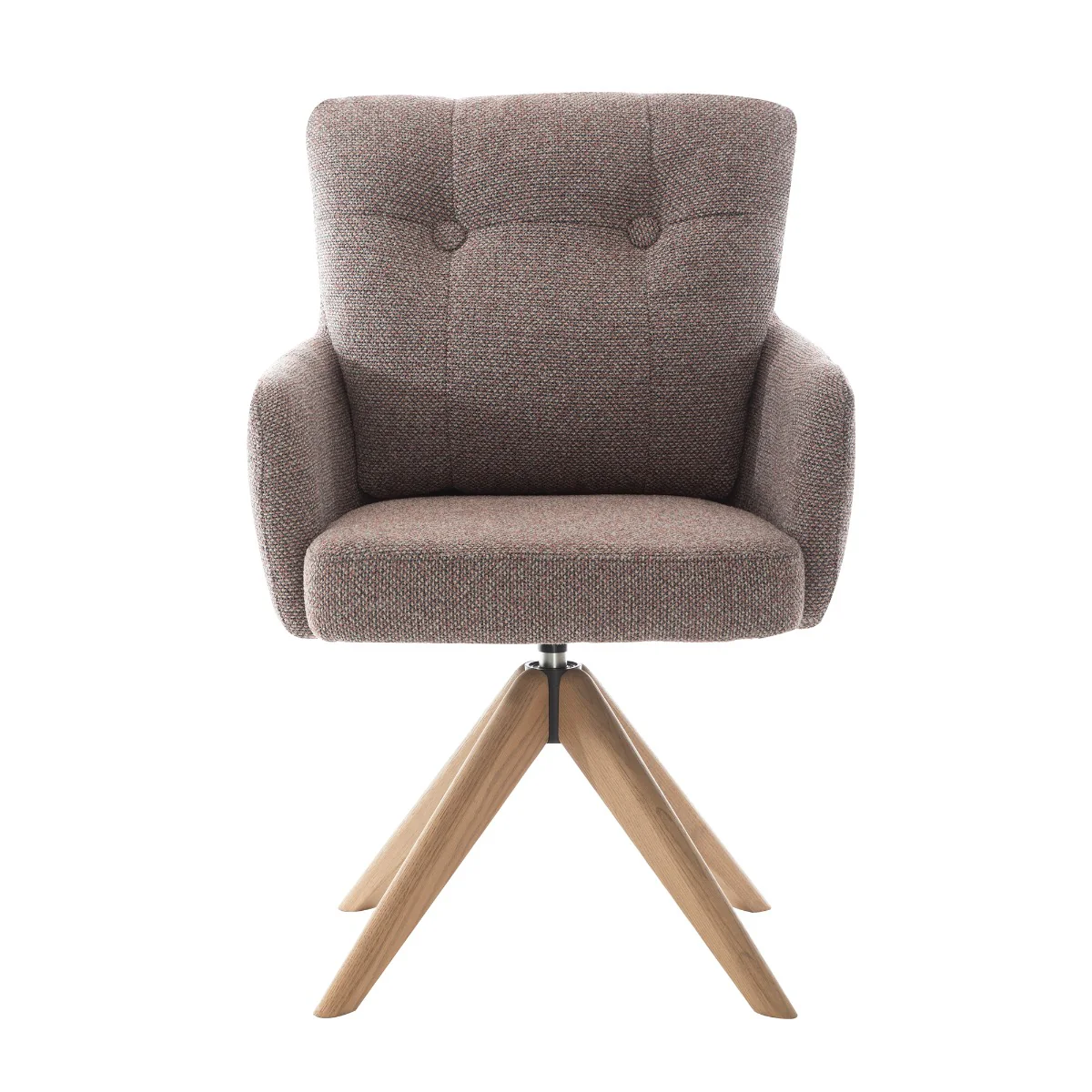 Cotswold Fabric Dining Chair – Blush Granite with Auto-Swivel Seat - Image 3
