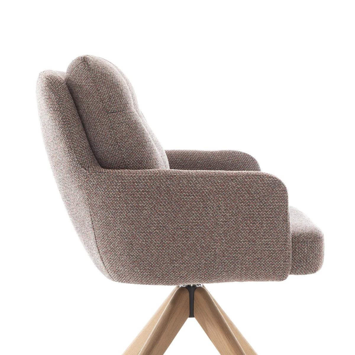 Cotswold Fabric Dining Chair – Blush Granite with Auto-Swivel Seat - Image 4