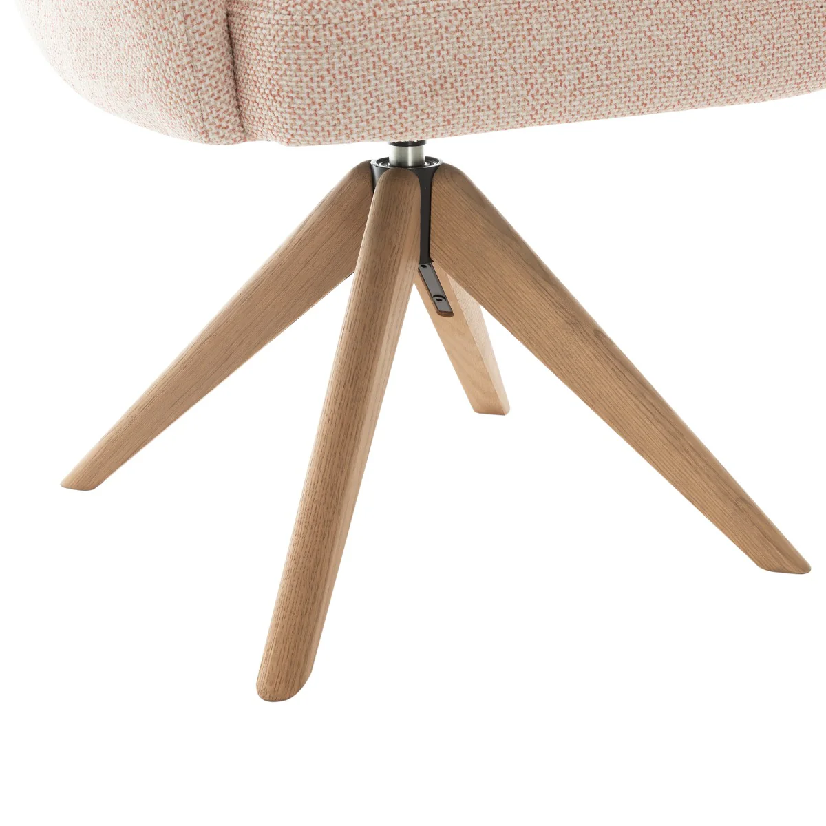 Cotswold Fabric Dining Chair – Blush Pink with Auto-Swivel Seat - Image 6