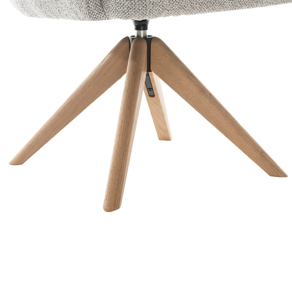 Cotswold Fabric Dining Chair – Silver Grey with Auto-Swivel Seat - Image 4