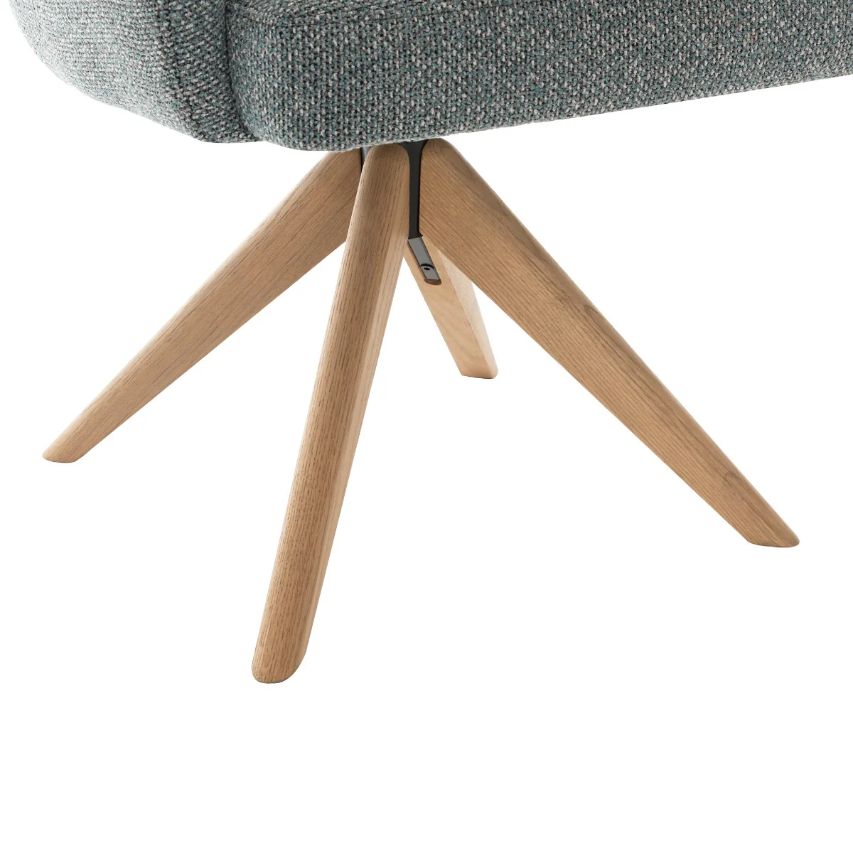 Cotswold Fabric Dining Chair – Storm Teal with Auto-Swivel Seat - Image 2