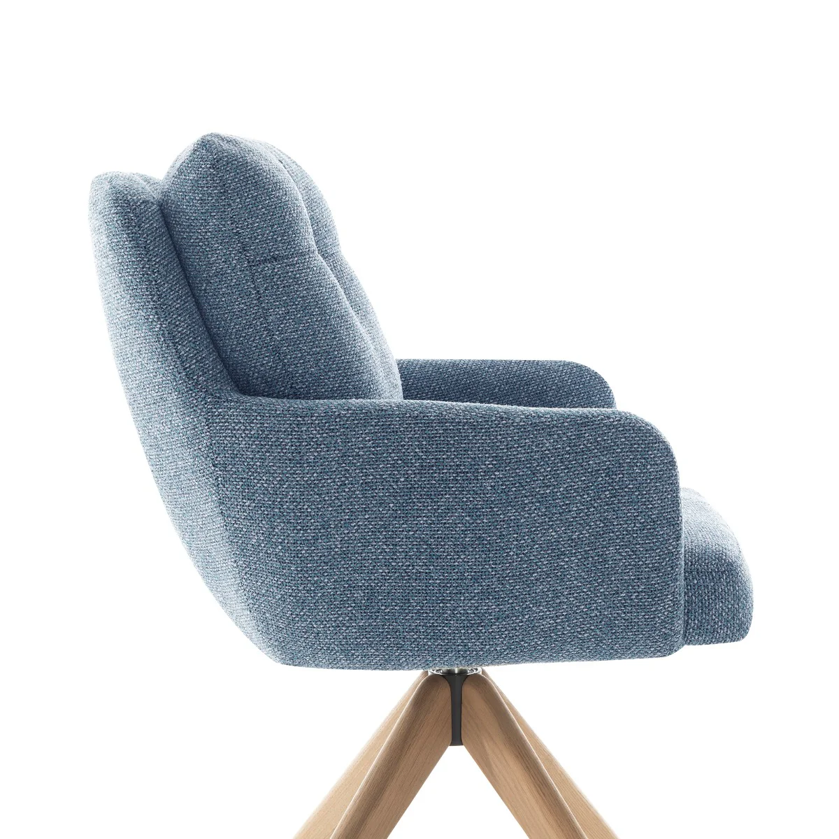 Cotswold Fabric Dining Chair – Storm Teal with Auto-Swivel Seat - Image 6