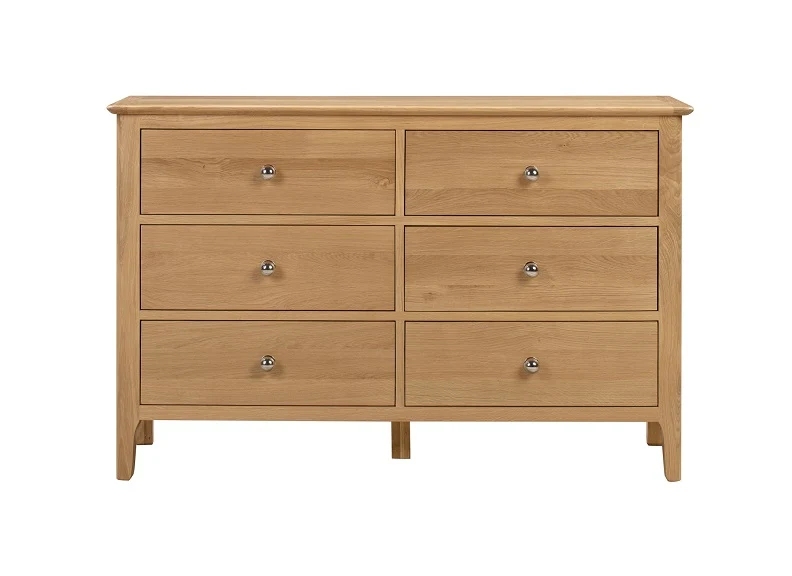 Cotswold Oak Six Drawer Wide Chest - Image 2
