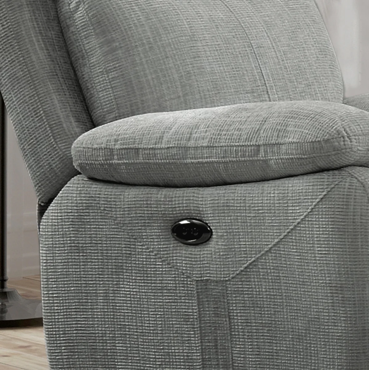Covington 3+2 Suite Taupe – Full Fabric Recliner with USB Socket (Electric) - Image 3