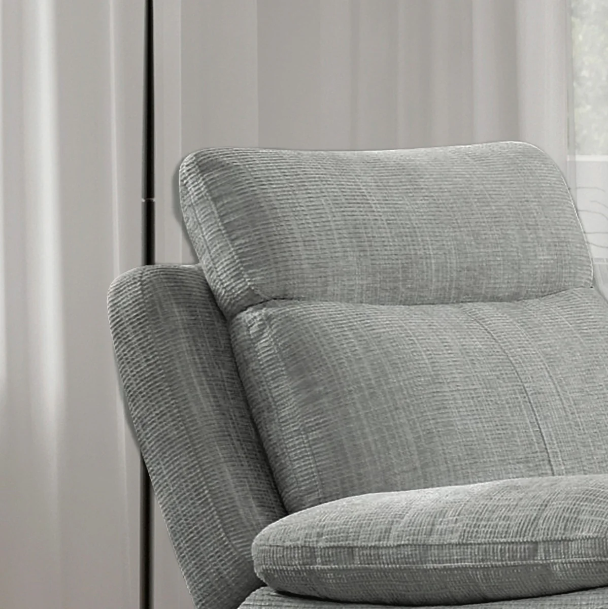 Covington 3+2 Suite Taupe – Full Fabric Recliner with USB Socket (Electric) - Image 4