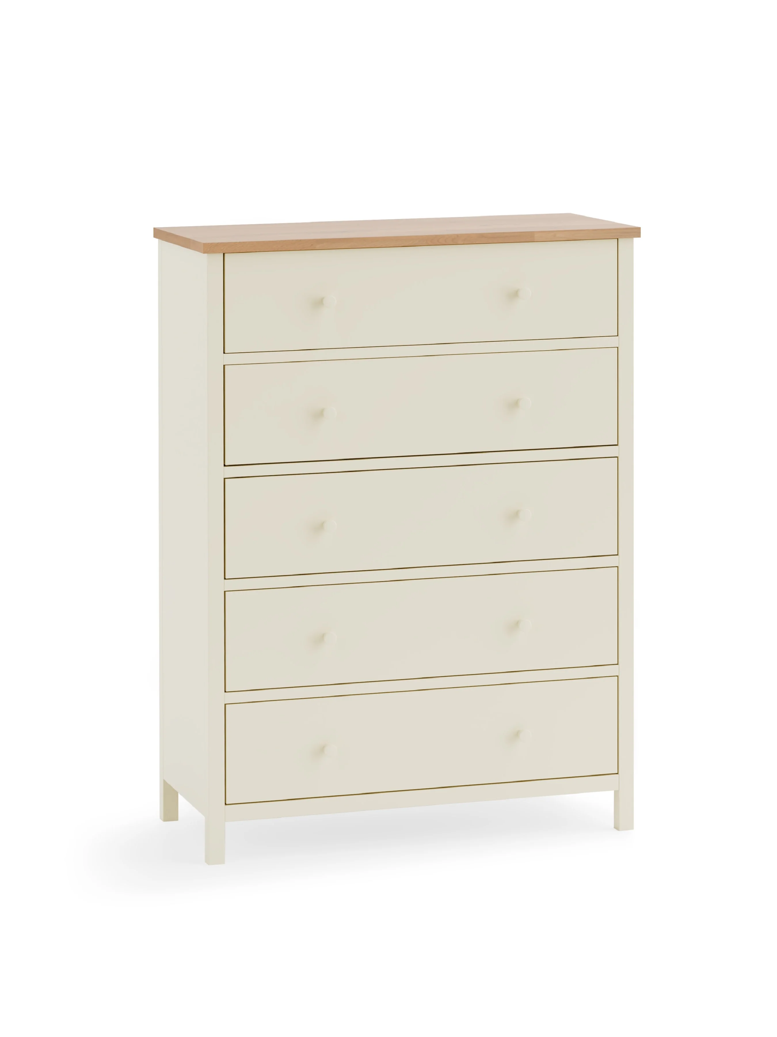 Coxmoor 5 Drawer Wide Chest - Ivory - Image 2
