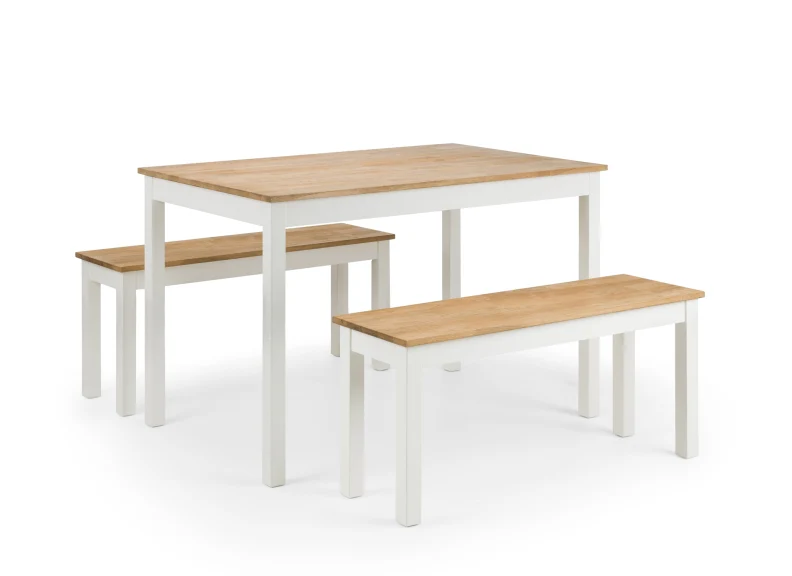 Coxmoor Ivory Rect. Dining Set – Solid Oak with Padded Chairs - Image 5