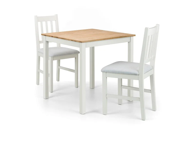 Coxmoor Compact Square Dining Set – Ivory with Oiled Oak Top - Image 8