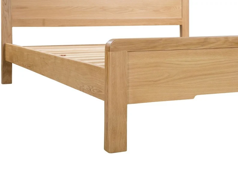 Curve Oak Bed – Solid White Oak with Recessed Headboard - Image 5