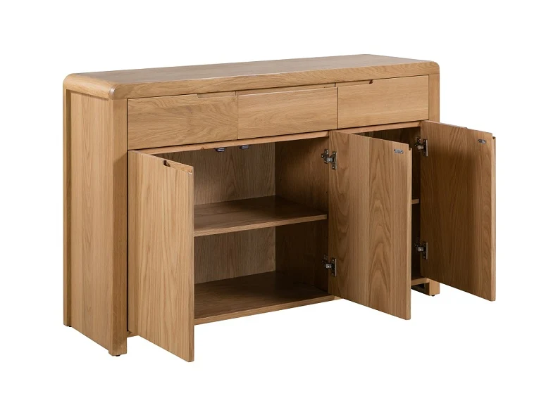 Elegant Curve Oak Sideboard for Stylish Storage - Image 4