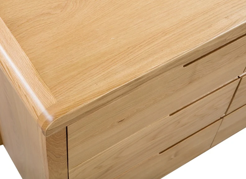 Curve Oak Three Drawer Chest - Image 4