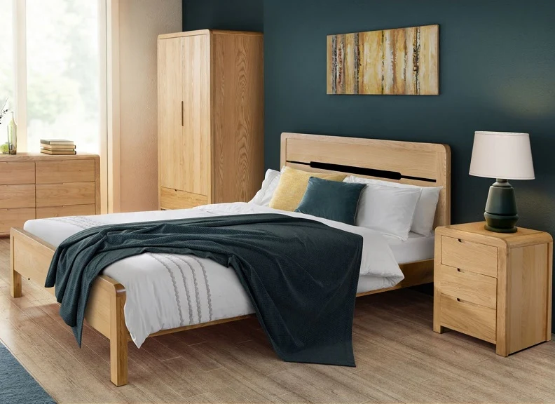 Curve Oak Two Door Combi Robe