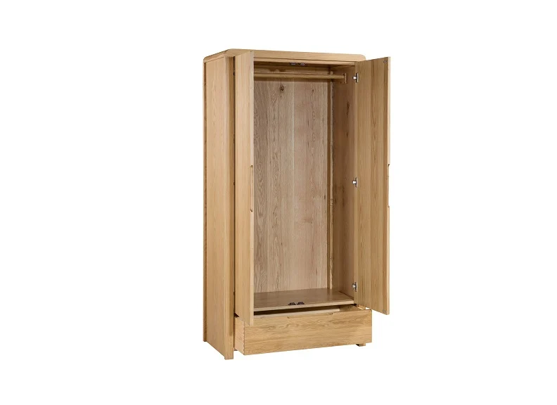 Curve Oak Two Door Combi Robe - Image 2
