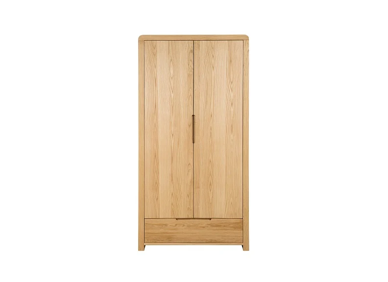 Curve Oak Two Door Combi Robe - Image 3