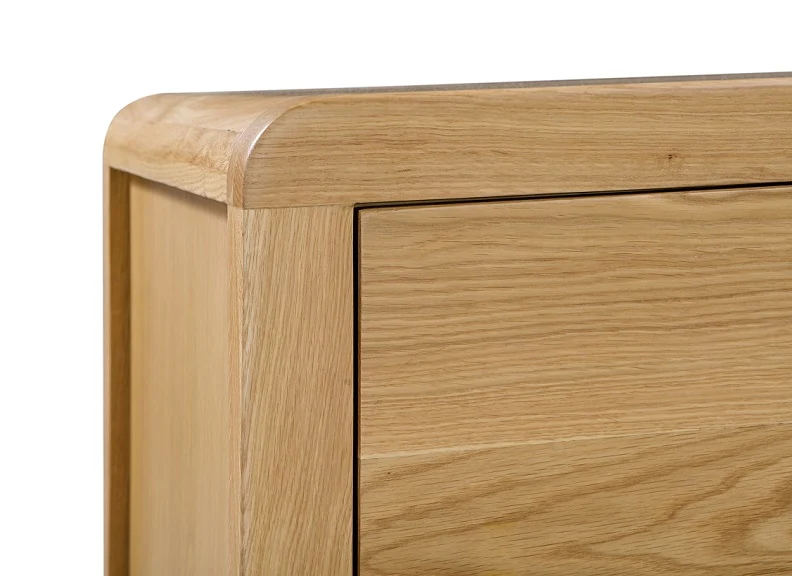 Curve Oak Two Door Combi Robe - Image 4