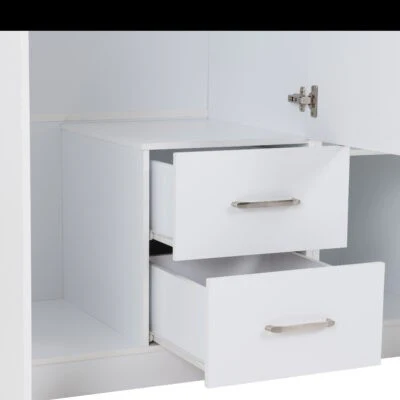 Dakota 3 Door Mirrored Wardrobe with Drawers – Large Storage - Image 4