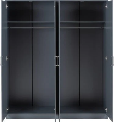 Dakota 4 Door Wardrobe – Extra Large Bedroom Storage - Image 4