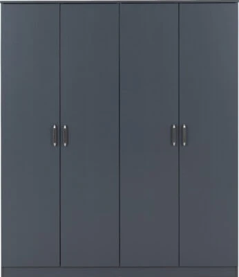 Dakota 4 Door Wardrobe – Extra Large Bedroom Storage - Image 6