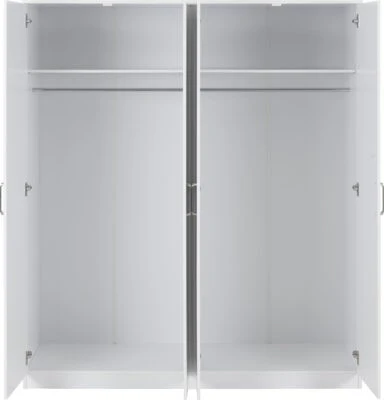 Dakota 4 Door Wardrobe – Extra Large Bedroom Storage - Image 9