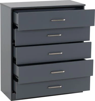 Dakota 5 Drawer Chest – Bedroom Storage Unit - Image 4