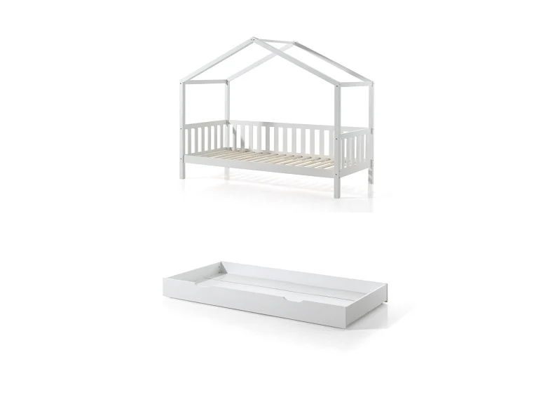 Dallas White Child's 'House' Bed W/Optional Storage Drawer - Image 12