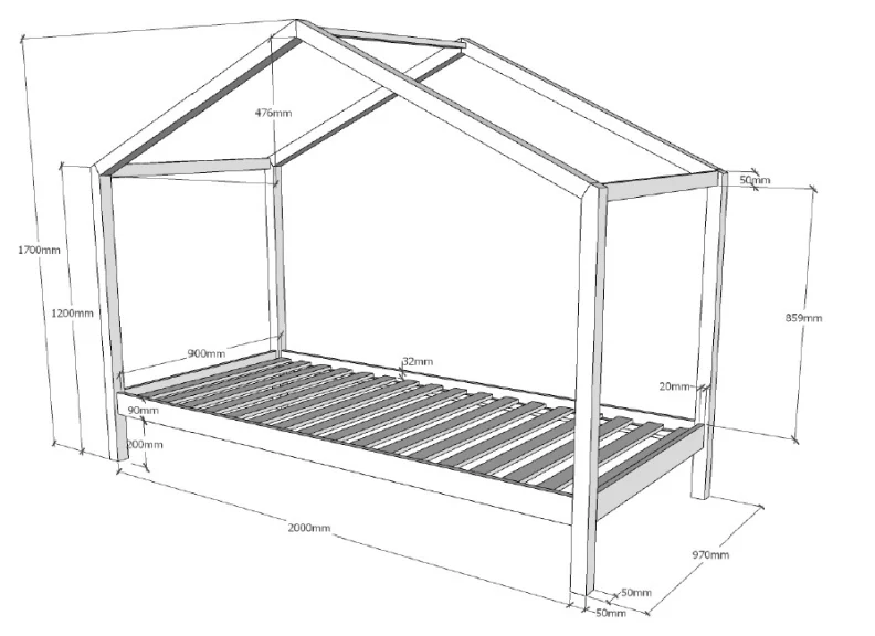 Dallas White Child's 'House' Bed W/Optional Storage Drawer - Image 9
