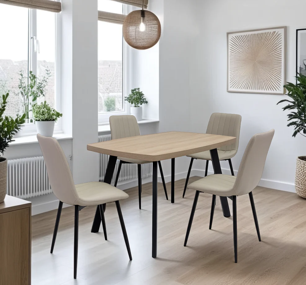 Dalton Light Oak Fixed Dining Tables