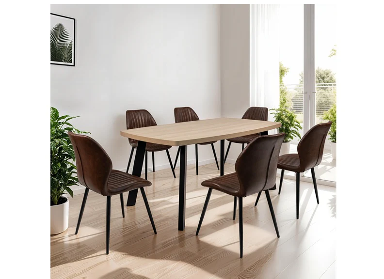Dalton Light Oak Fixed Dining Tables - Image 7