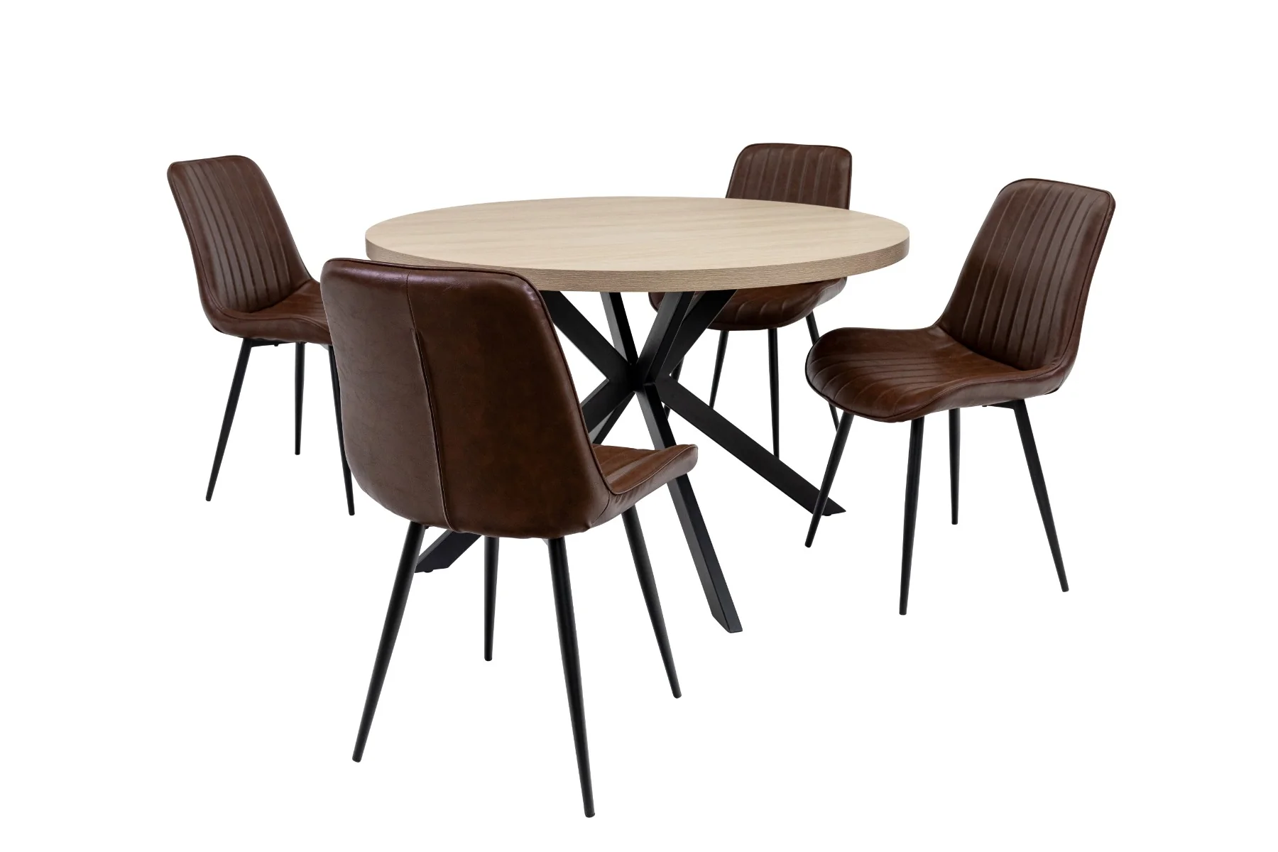 Dalton Light Oak Round Dining Tables - Image 5