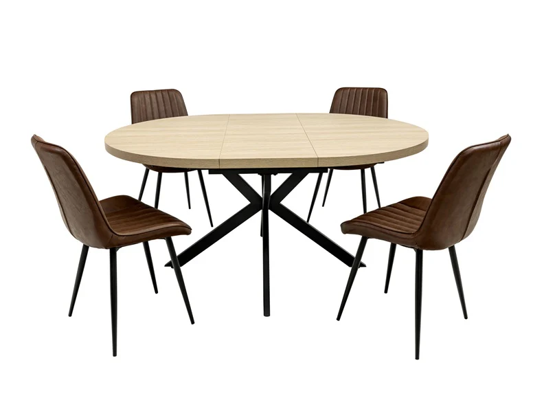 Dalton Light Oak Round Dining Tables - Image 6