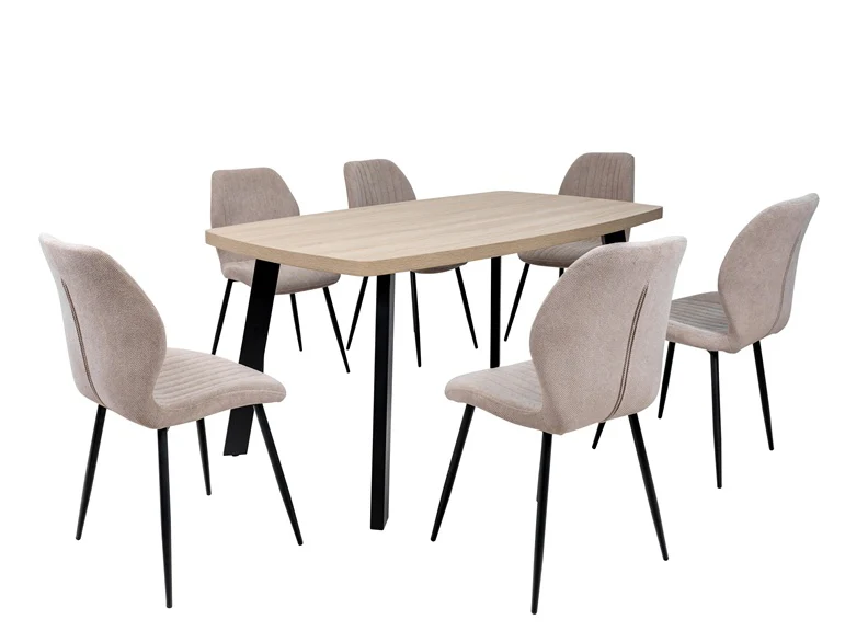 Dalton Fixed Dining Tables W/Conway Fabric Dining Chairs - Image 3