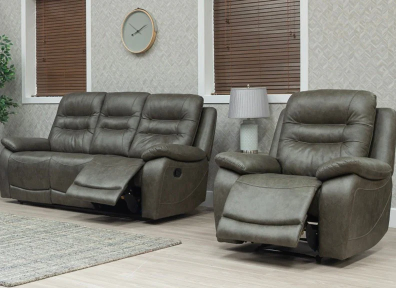 Dane Hunter Green Fabric Manual Recliner Armchair - Image 4
