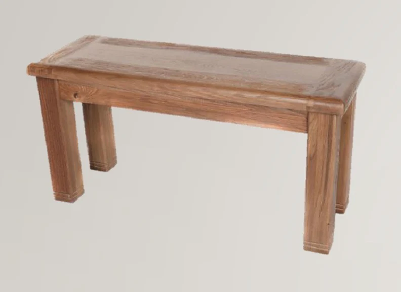 Danube Oak 1.4 m Extending Table W/1.4 m Bench & 4 Solid Seat Chairs - Image 4