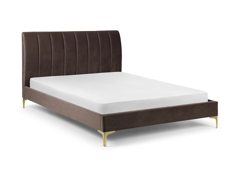 Deco Scalloped Velvet Bed – Dusk Grey with Optional Blanket Box - Image 4