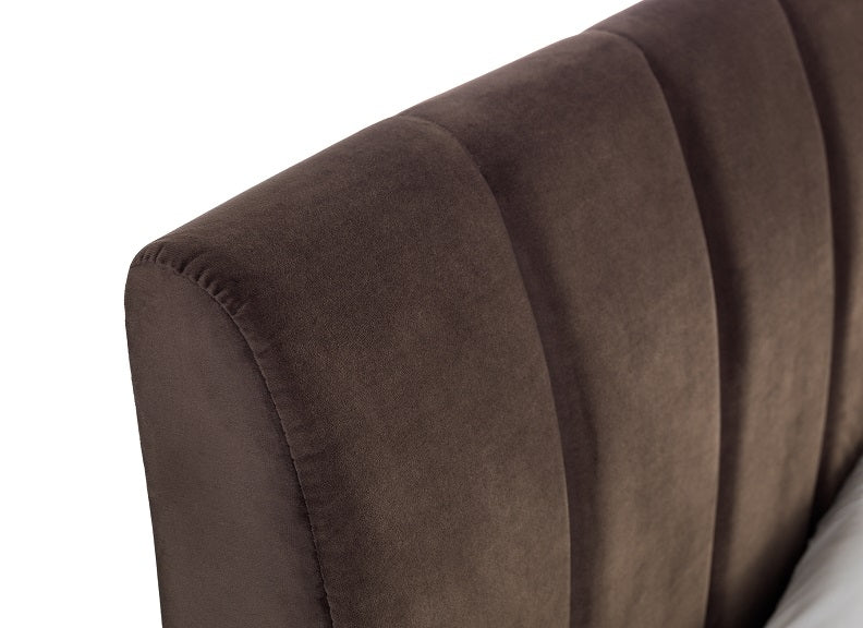Deco Scalloped Velvet Bed – Dusk Grey with Optional Blanket Box - Image 6
