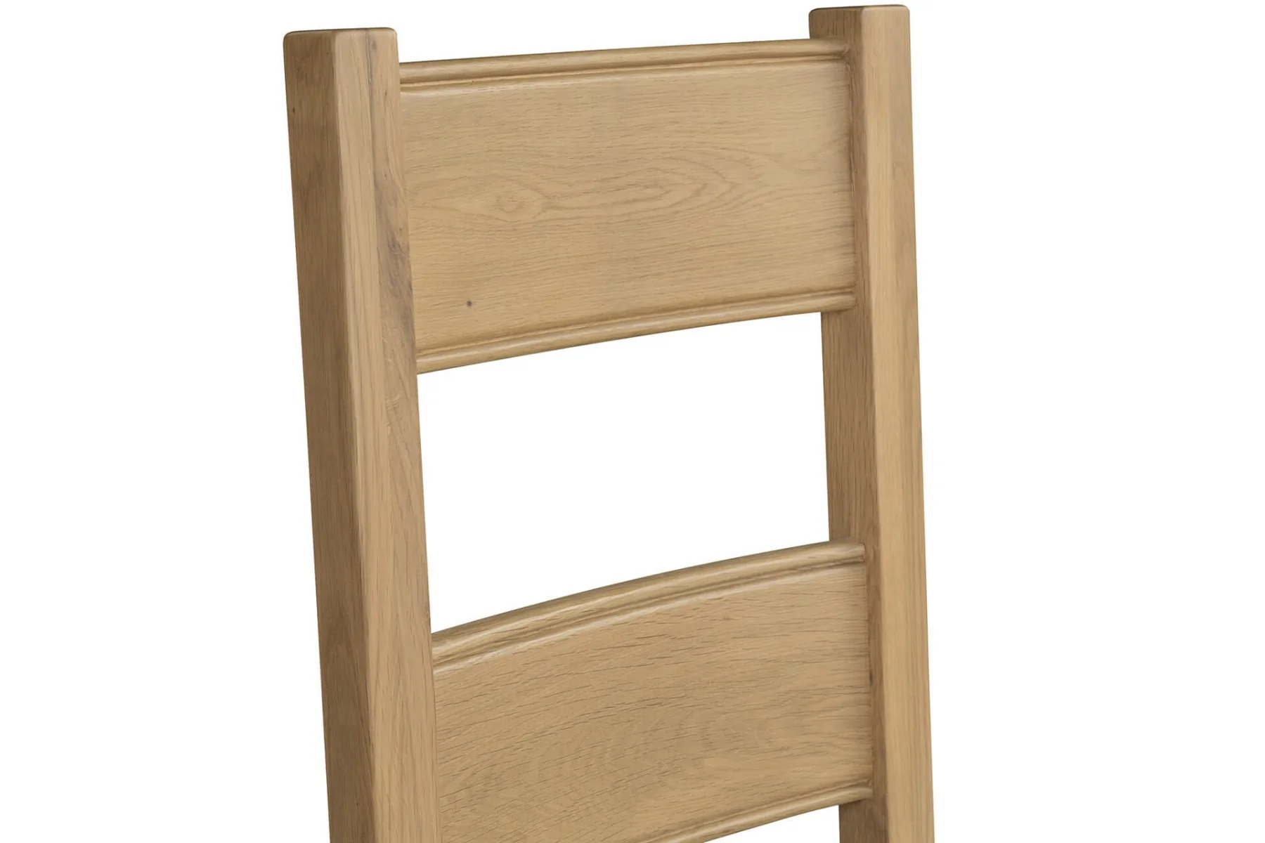 Delaney Dining Chair in Oak with Grey PU Seat – Classic High Back Dining Chair - Image 4