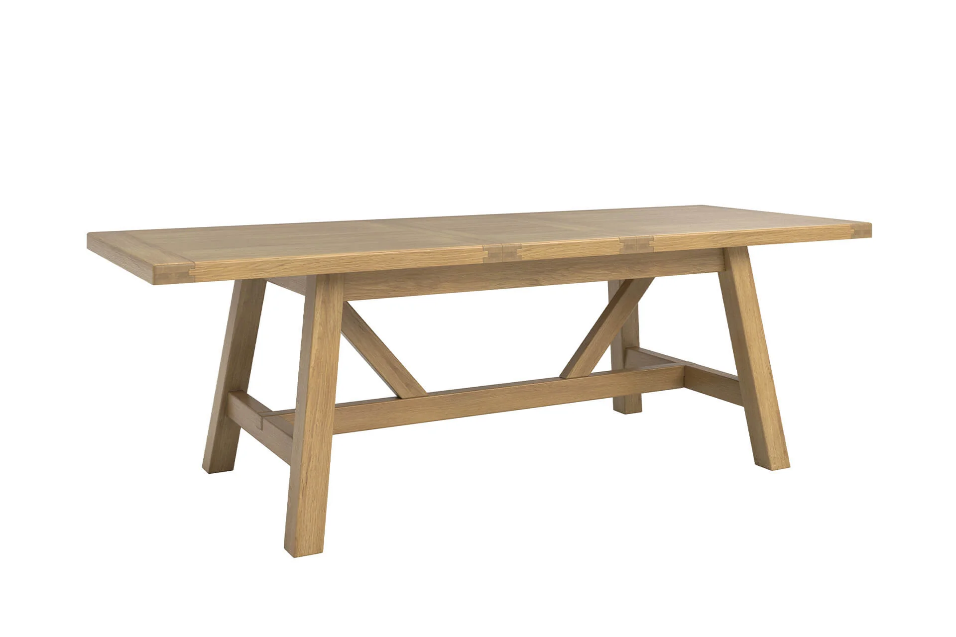 Delaney Extending Refectory Dining Table 190-235cm – Two-Tone Oak with Extension Leaf - Image 3