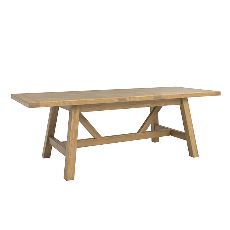 Delaney Extending Refectory Dining Table 190-235cm – Two-Tone Oak with Extension Leaf - Image 4